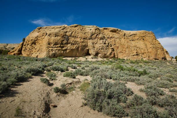 istock Rock Springs with White Mountain with Petroglyphs 2162221850