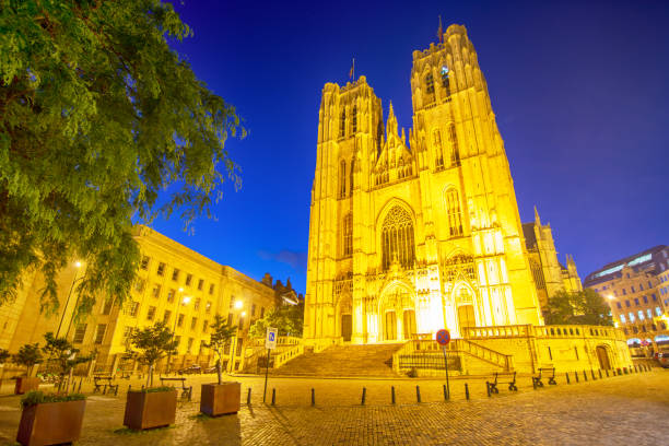 The Cathedral of St. Michael and St. Gudula is a medieval Roman Catholic cathedral in central Brussels, Belgium
