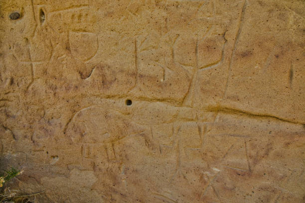 istock Rock Springs with White Mountain with Petroglyphs 2162222775