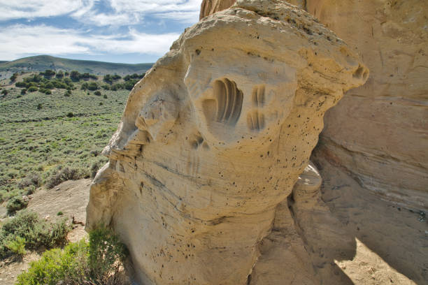 Rock Springs in Wyoming. White Mountain with Petroglyphs. Location is part of a cultural landscape that is culturally important to four Native American tribes, featuring rock art panels dating back 200+ years. This is a fee-free site.