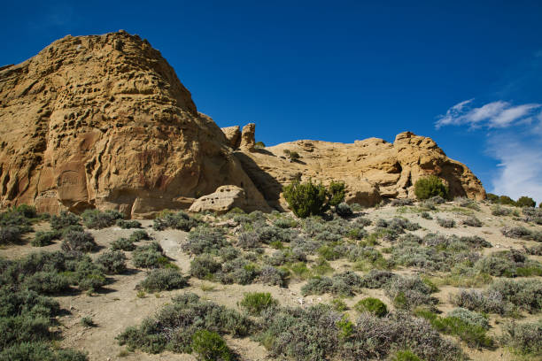 istock Rock Springs with White Mountain with Petroglyphs 2162223455