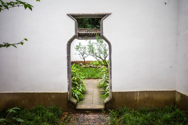 Vase shape Chinese garden gate