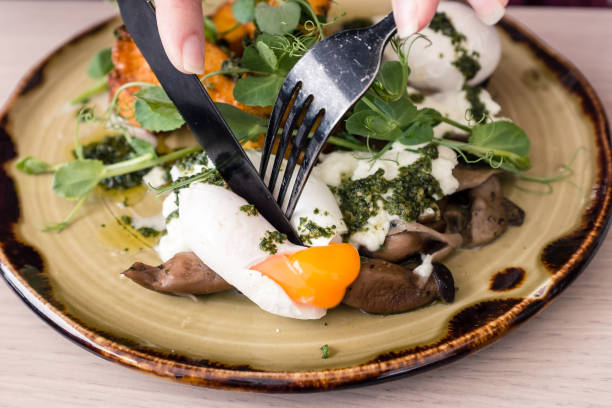 istock Brunch - Poached eggs, mushrooms and polenta 2162227327