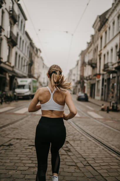 Jogging is part of her morning routine