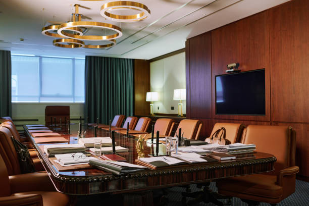 istock Spacious boardroom for working meetings 2162228908