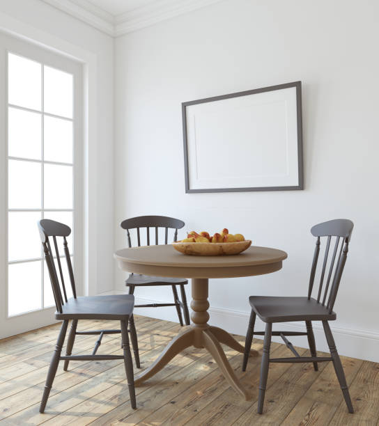 istock Modern dining room. Farmhouse kitchen. 3d render. 2162232584