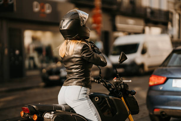 istock Driving motorcycle during rush hour in the city 2162233579