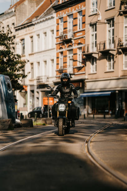 istock Riding a motorcycle through the city 2162233884