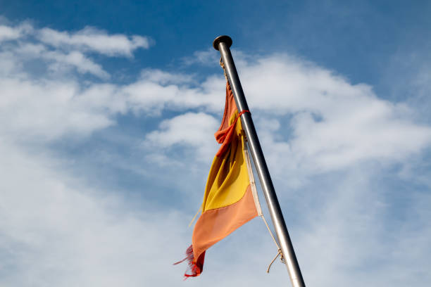 istock Rugged spanish flag, Canary Islands, Spain 2162243599