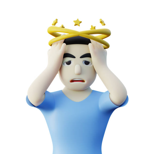 istock Male Character Holding His Dizzy Head 3D Illustration 2162243711