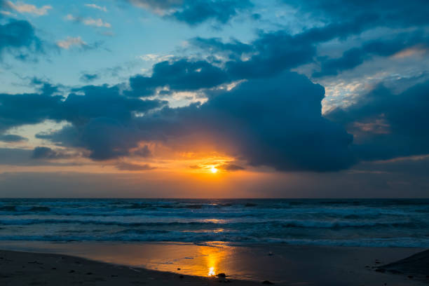 Sunrise at sea, sunset