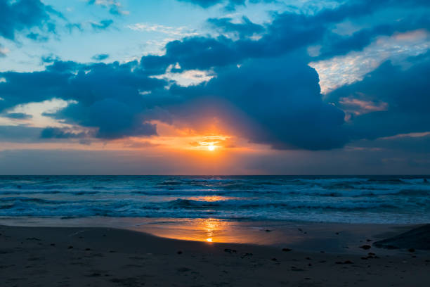Sunrise at sea, sunset