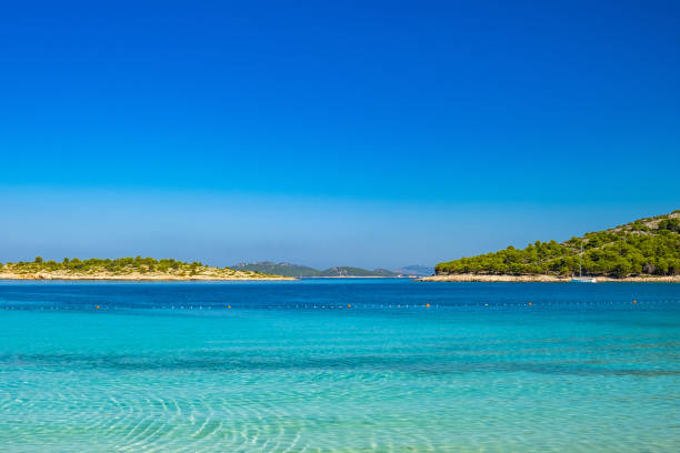 Beautiful seascape, Adriatic sea, Murter archipelago islands, Dalmatia, Croatia