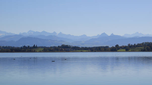 istock Lake Pfaeffikon and mountain ranges, Switzerland. 2162255414