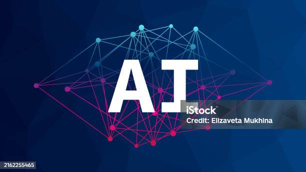 Ai Programming Triangle Pattern Ilustración de Artificial Intelligence Triangle Blue Pink Gradient ...
