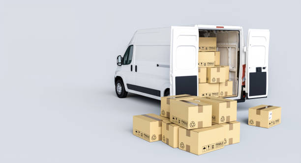 istock White delivery van parking with open doors 2162261976
