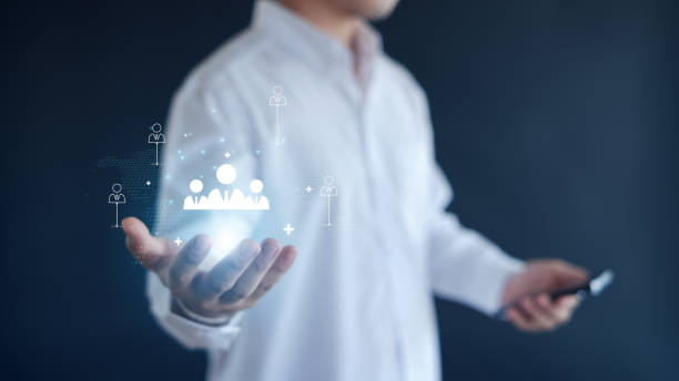 istock Customer Relationship Management, global structure customer network technology, social media, digital marketing online, Data exchanges development, customer service. 2162271985