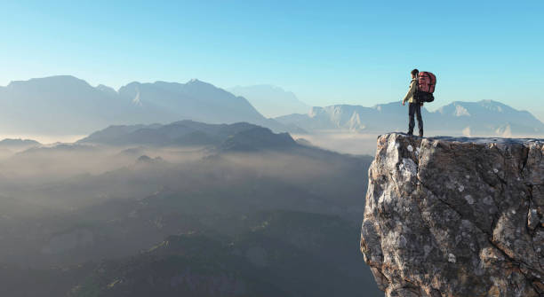 istock Hiker on top of a mountain. 2162280710