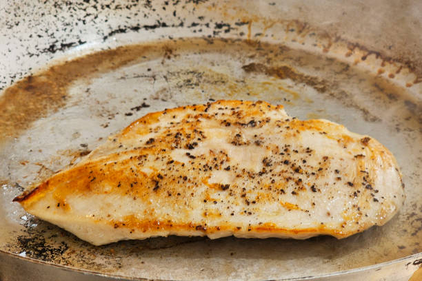 Chicken breast seasoned with salt and pepper
