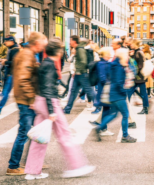 istock Motion blur as pedestrians cross 2162284030