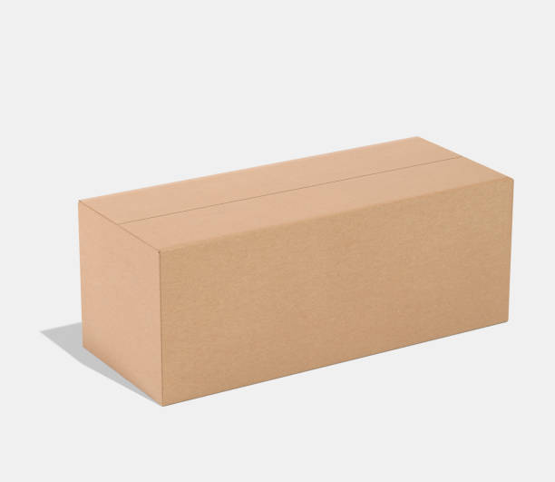 istock Brown Cardboard paper box isolated on white background 2162287781
