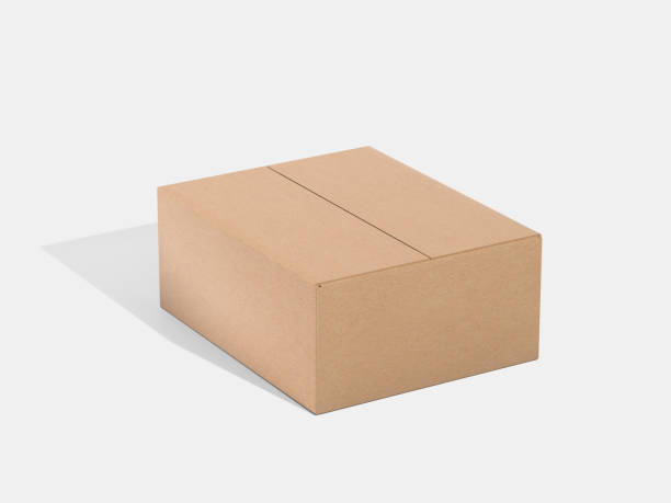Brown Cardboard paper box isolated on white background