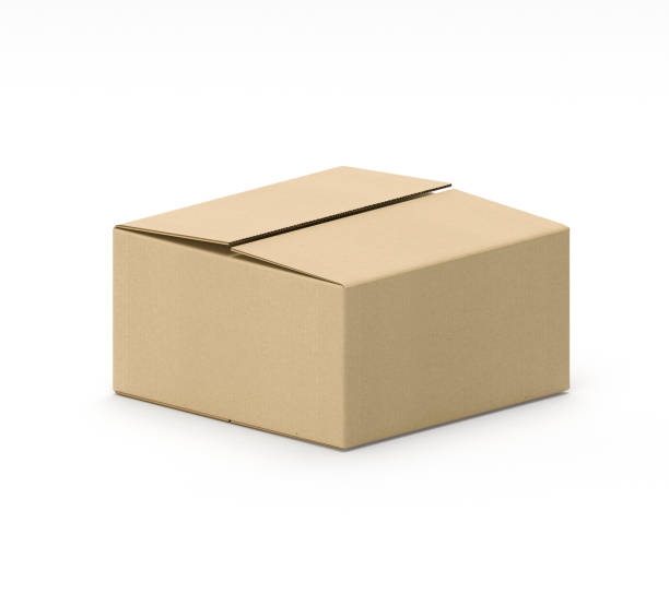 istock Brown Cardboard paper box isolated on white background 2162287844