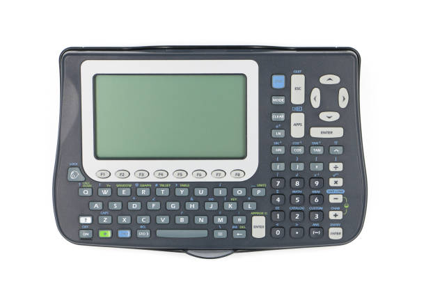 Advanced graphing calculator with blank space on screen on white background