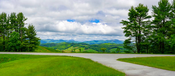Panorama Along Blue Ridge Parkway: Osborne Mountain Overlook, Virginia