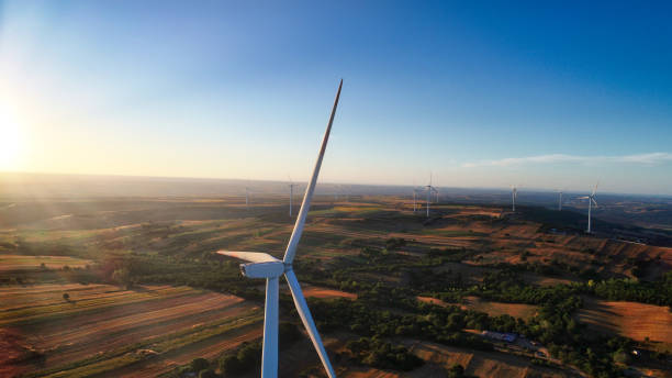 istock Wind Turbines in Agricultural Landscape 2162291488