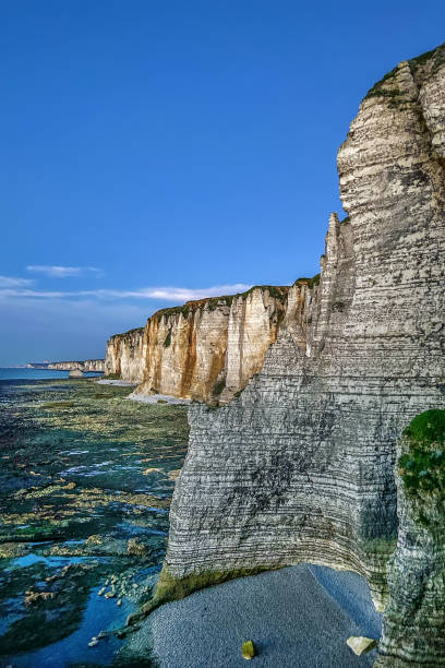 Natural cliffs on Alabaster coast Normandy in Etretat, France