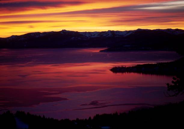 Winter scenic of Lake Tahoe from Mt Rose