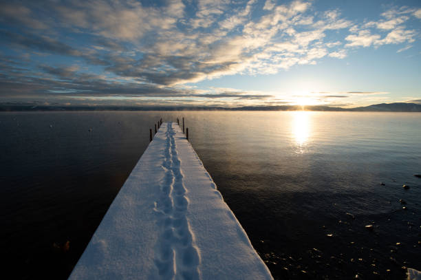 Pier on Westshore Lake Tahoe in winter