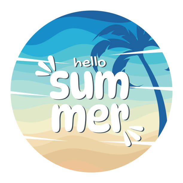 istock Lettering composition of Summer Vacation. Summer lettering on abstract background.  Stock illustration 2162302501