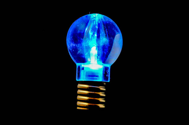 istock A blue light bulb with a clear glass covering 2162302693