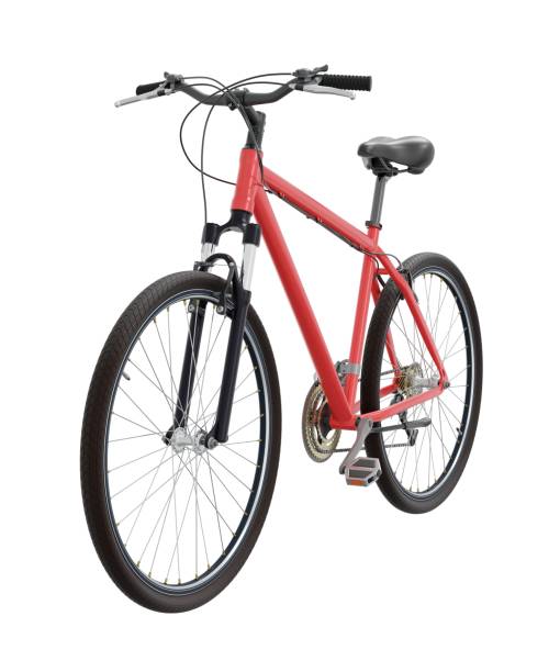 istock Red bicycle, front side view isolated on white background, 3D illustration 2162305045