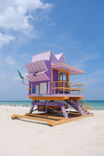 istock Lifeguard Stand on Miami Beach 2162315989