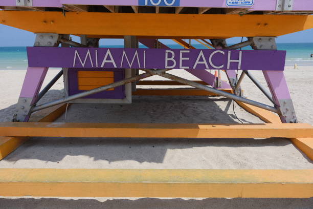 istock Lifeguard Stand on Miami Beach 2162316489