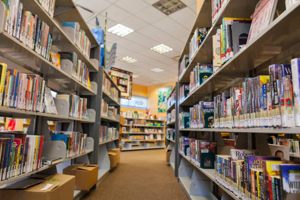 istock Shelves of Books at a Public Library 2162318039