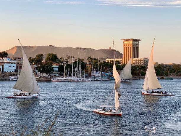 istock Felucca boats on Nile River. 2162318145