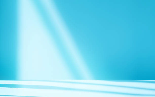 istock Minimalist Abstract Empty Blue White Room for product presentation 2162324948