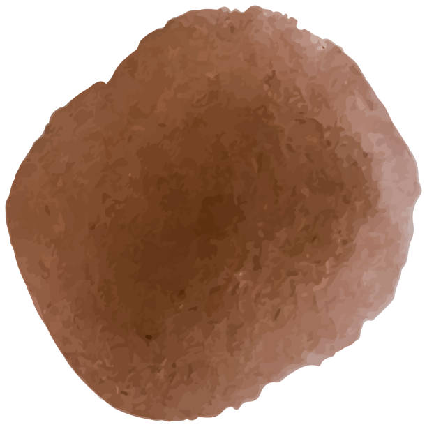 Grunge-style watercolor circle stain in brown. Perfect for buttons
