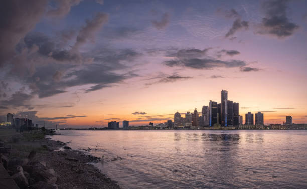 istock Detroit, Michigan - Skyline at Dusk 2162346873