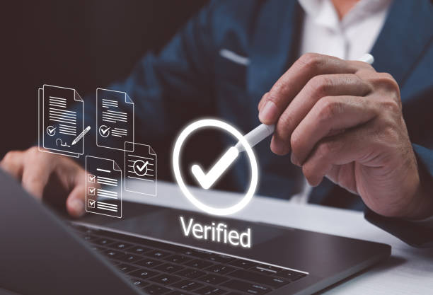 istock Quality management with Quality Assurance or QA and Quality Control or QC and improvement. Standardization, certification concept. Compliance to regulations and standards. Concept with auditor. 2162350113
