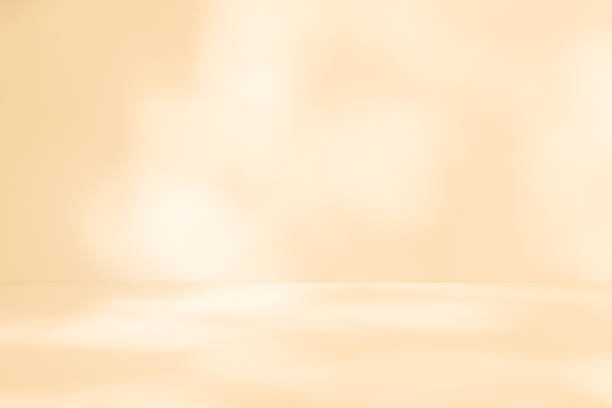 istock Studio style background wall decoration presentation uses white and beige tones. with shadows cast from a nearby window, concept creating a decorative 2162350611