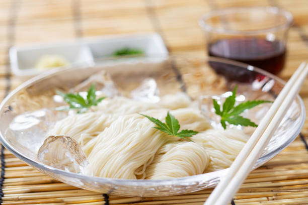 istock Somen noodles Chopsticks up 2162352478