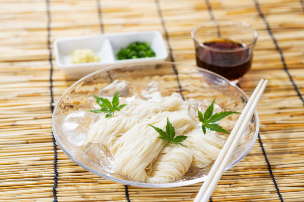 istock Somen noodles Chopsticks up 2162352542
