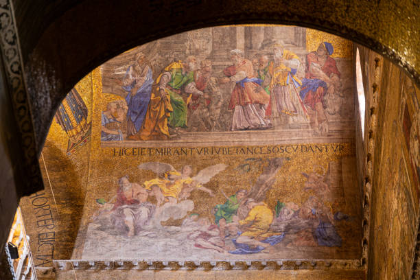 istock Details from murals in San Marco basilica in Venice 2162356411