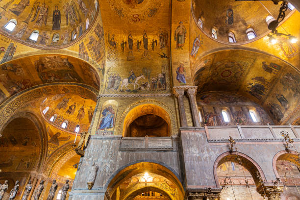 istock Details from murals in San Marco basilica in Venice 2162356484