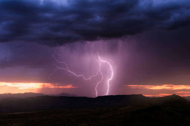 istock Sunset lightning storm in Arizona 2162357505